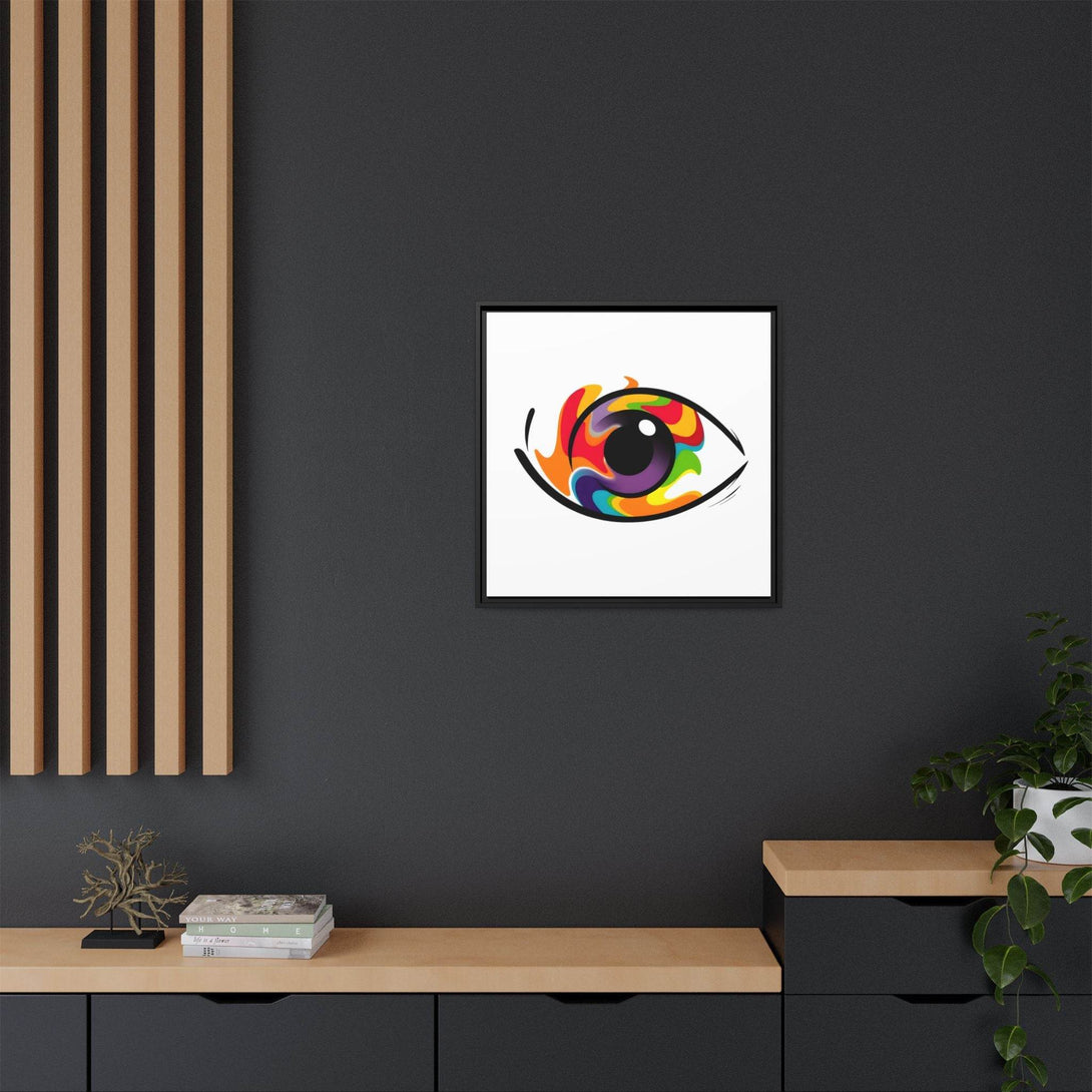 PsEyeGo 3 – Chromatic Flame on Framed Matte Canvas (Multi-color) - Highdellic