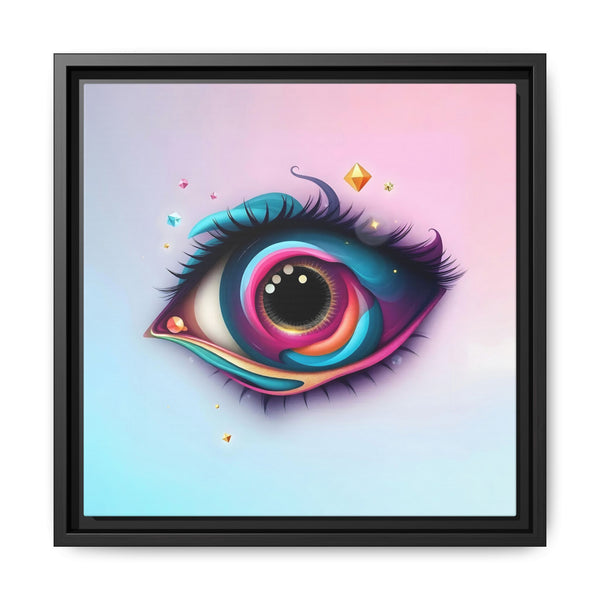 PsEyeDream #25 – Neon Reverie (Framed Matte Canvas)