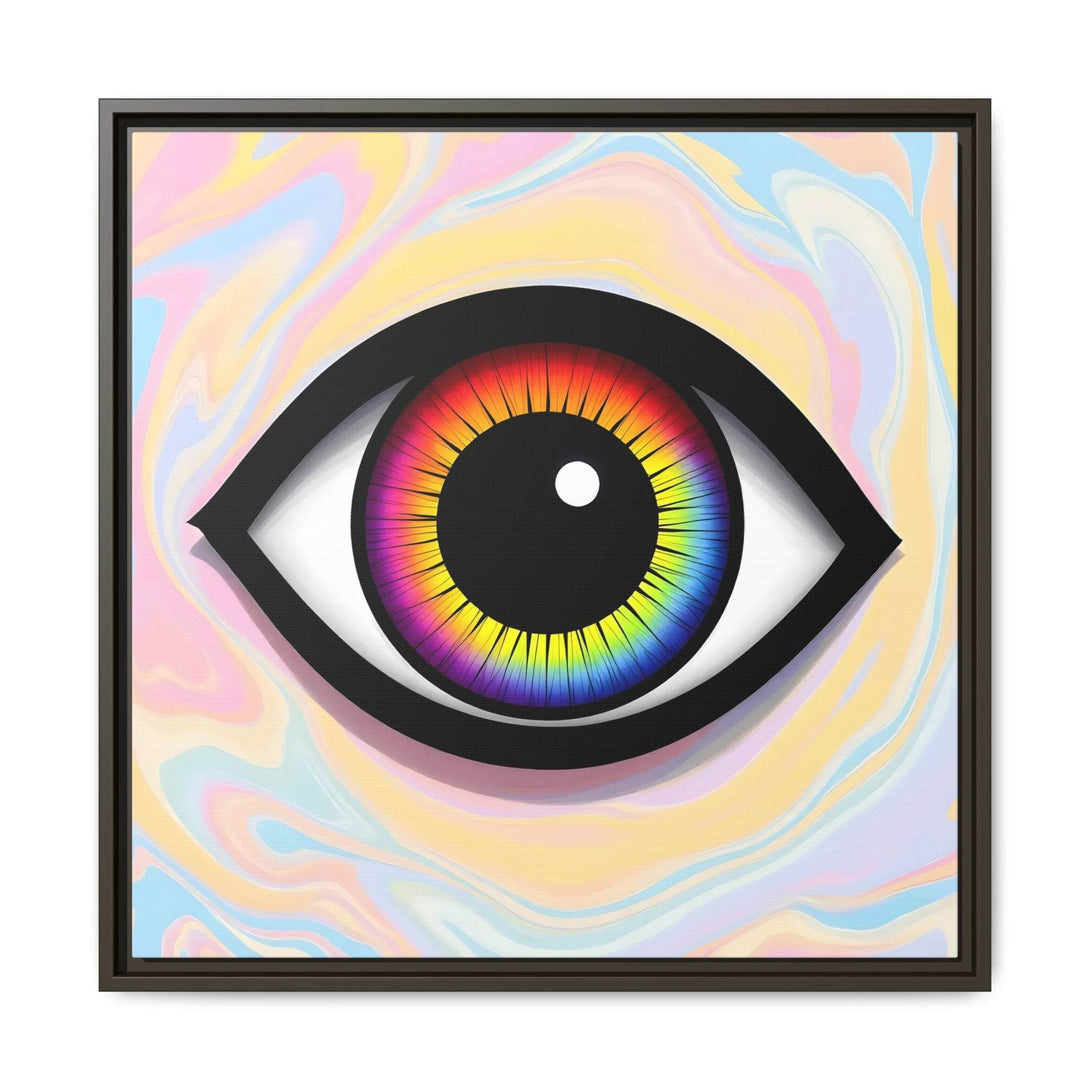 PsEyeFlow #25 - Chromatic Horizon. (Matte Canvas, Framed (Multi-color)) - Highdellic