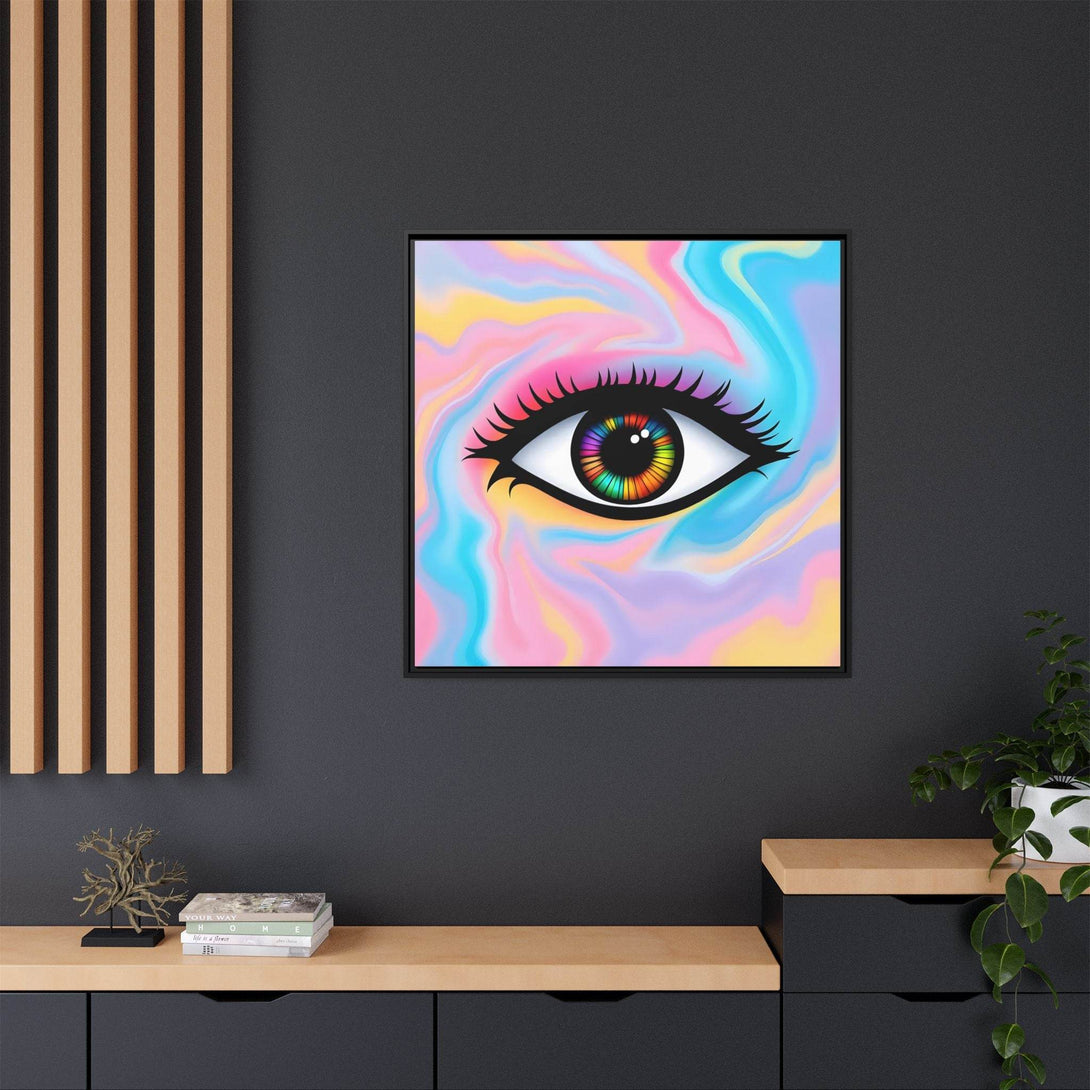 PsEyeFlow #32 - Prism Mirage on Framed Matte Canvas (multi colour) - Highdellic