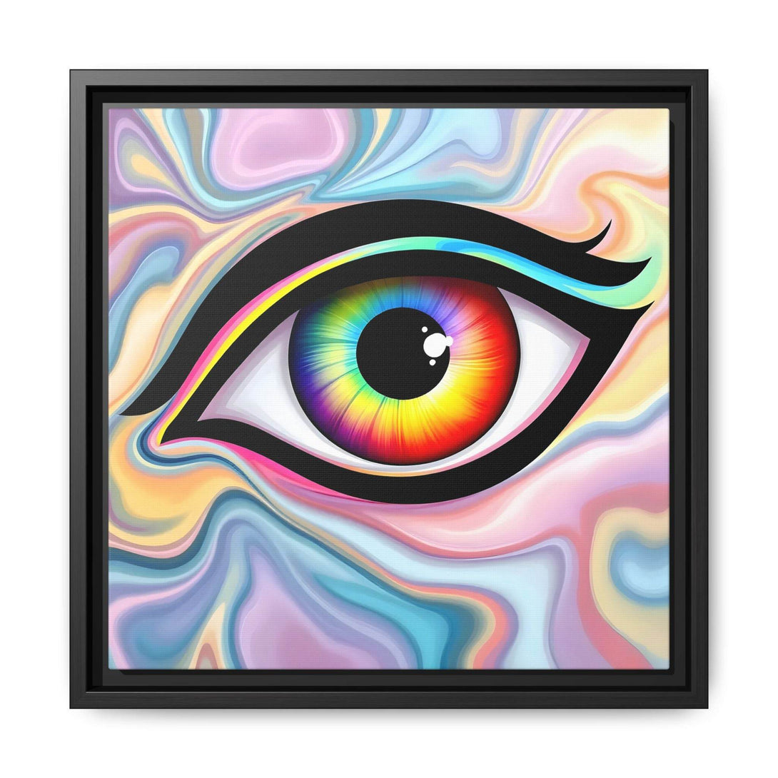 PsEyeFlow #24 - Prism Reflection (Square Matte Canvas, Framed (Multi-color)) - Highdellic