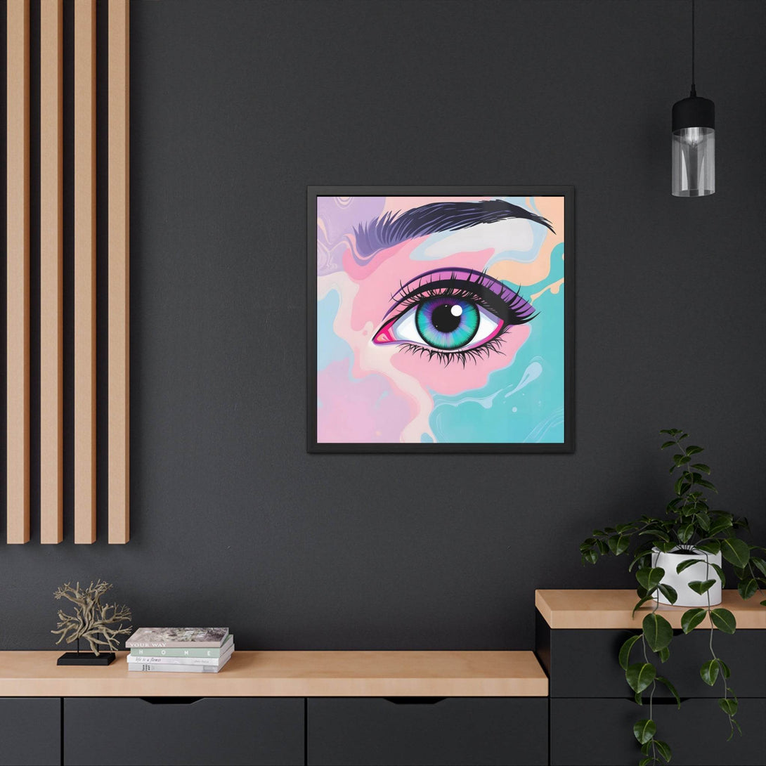 PsEyeFlow #2 – Lucid Gaze. ( wood Framed semi-gloss coated paper ) - Highdellic