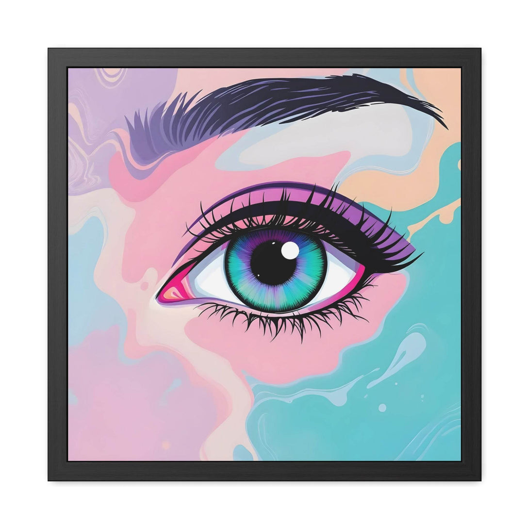 PsEyeFlow #2 – Lucid Gaze. ( wood Framed semi-gloss coated paper ) - Highdellic