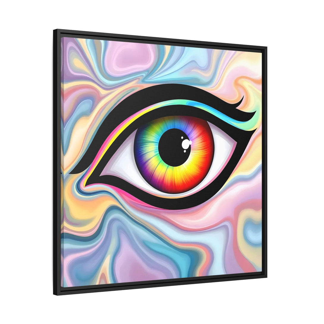 PsEyeFlow #24 - Prism Reflection (Square Matte Canvas, Framed (Multi-color)) - Highdellic