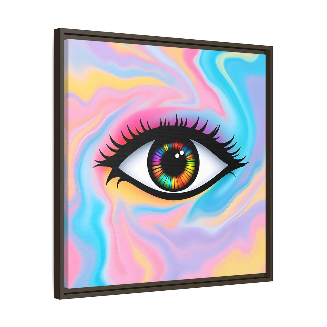 PsEyeFlow #32 - Prism Mirage on Framed Matte Canvas (multi colour) - Highdellic