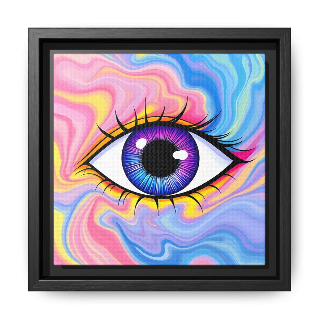 PsEyeFlow #28 - Cosmic Mirage on Framed Matte Canvas (Multi-color) - Highdellic