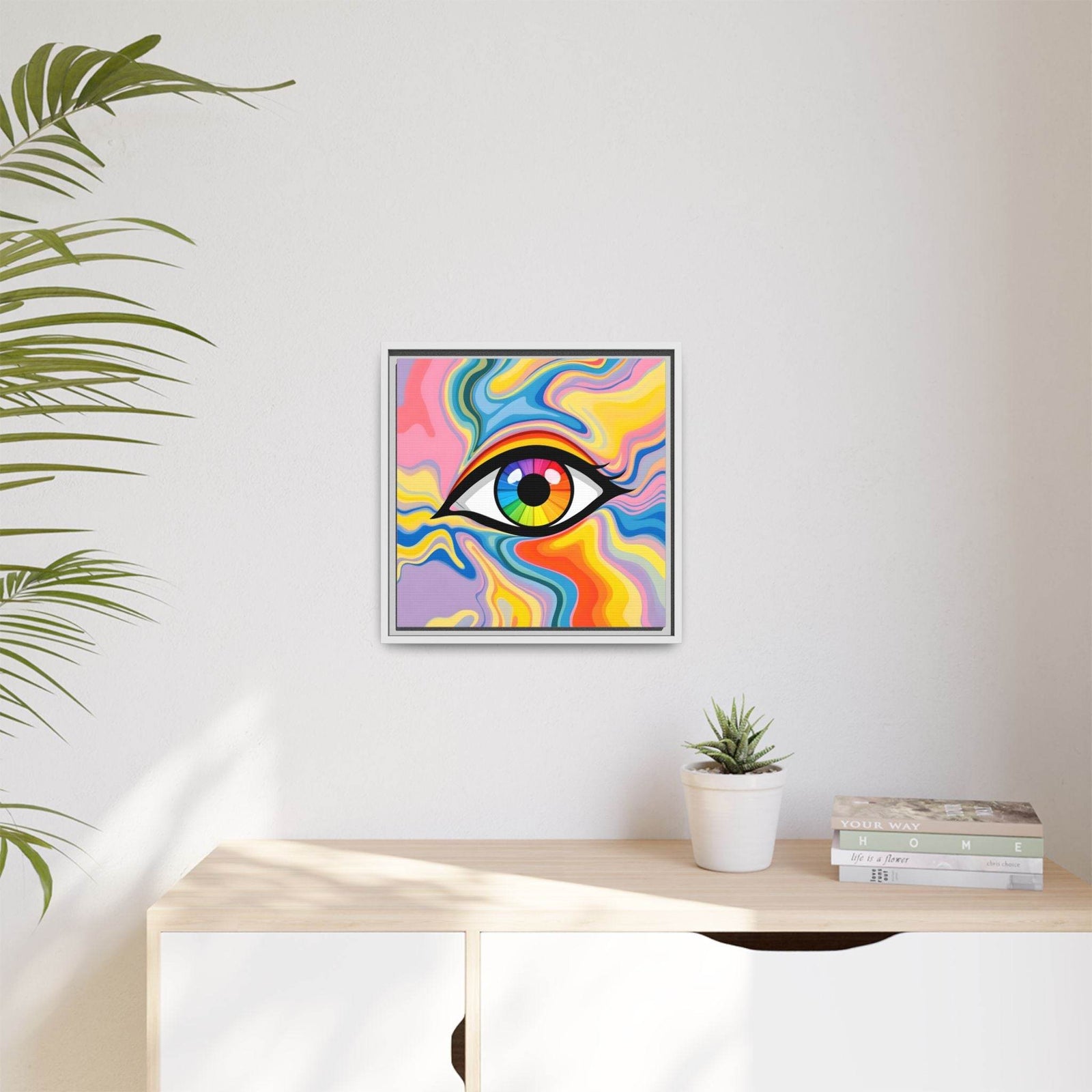 PsEyeFlow #27 - Spectrum Drift. (Matte Canvas, Framed (Multi-color)) - Highdellic