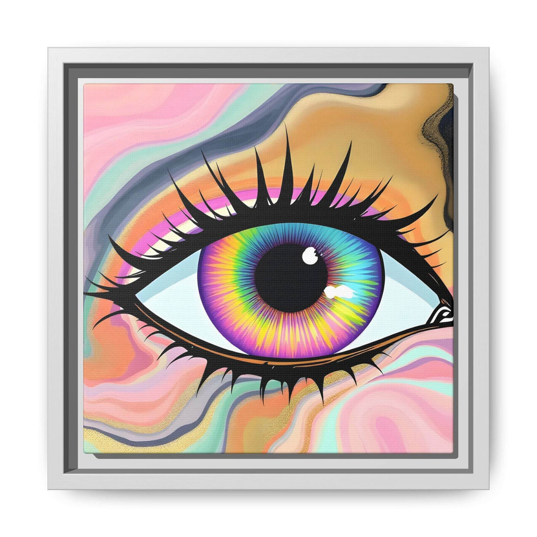 PsEyeFlow #7 - Cosmic Gaze. ( Colorful Framed Matte Canvas Decor ) - Highdellic