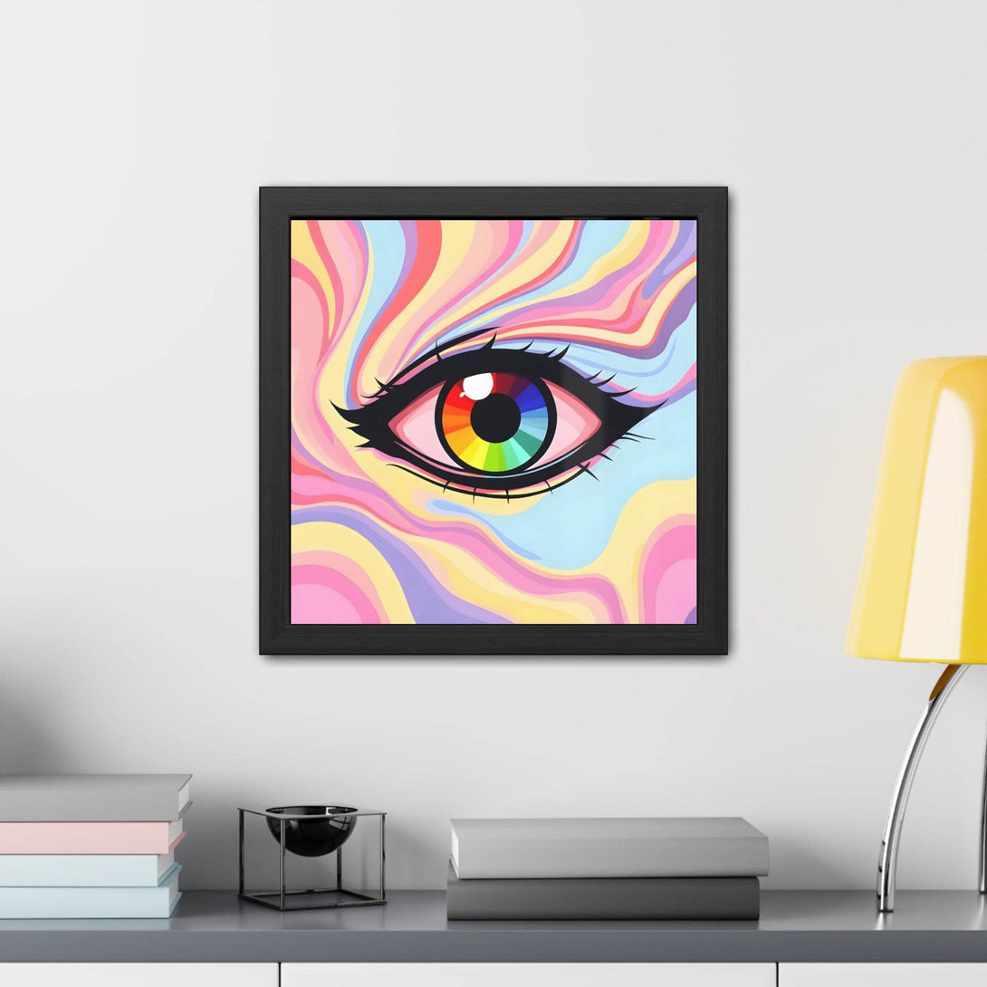 PsEyeFlow #15 - Chromatic Dream. ( wood Framed semi-gloss coated paper ) - Highdellic