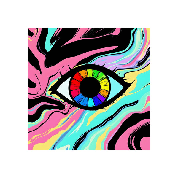 PsEyeFlow #22 - Neon Mirage  (Fine Art Poster)
