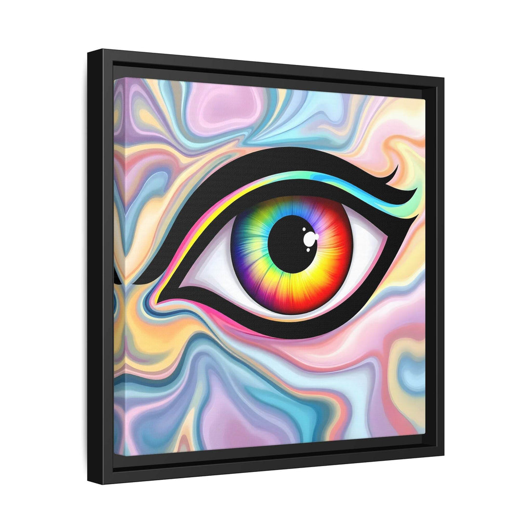 PsEyeFlow #24 - Prism Reflection (Square Matte Canvas, Framed (Multi-color)) - Highdellic
