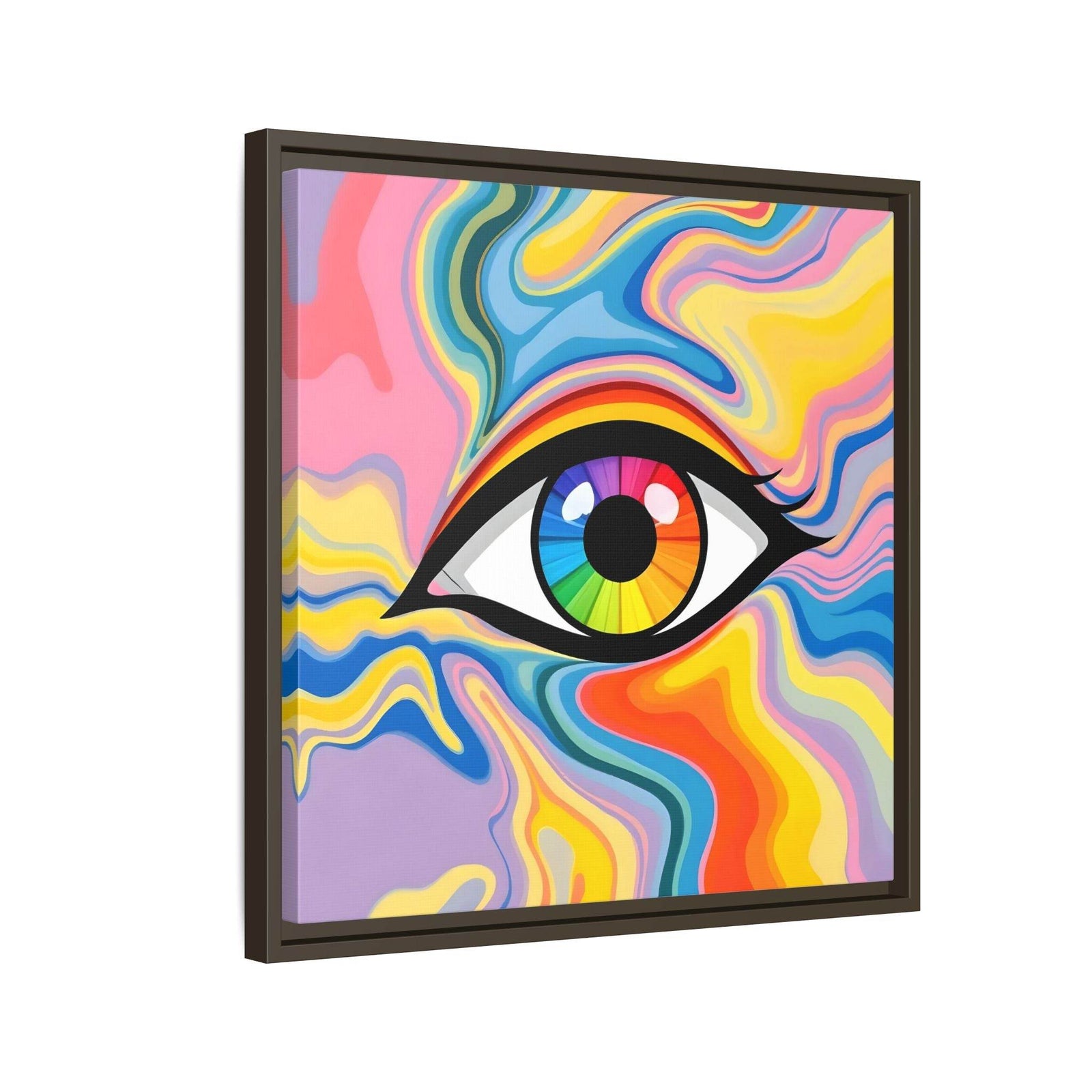 PsEyeFlow #27 - Spectrum Drift. (Matte Canvas, Framed (Multi-color)) - Highdellic