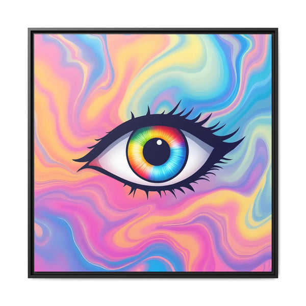 PsEyeFlow #21 - Celestial Vision (Framed Matte Canvas)