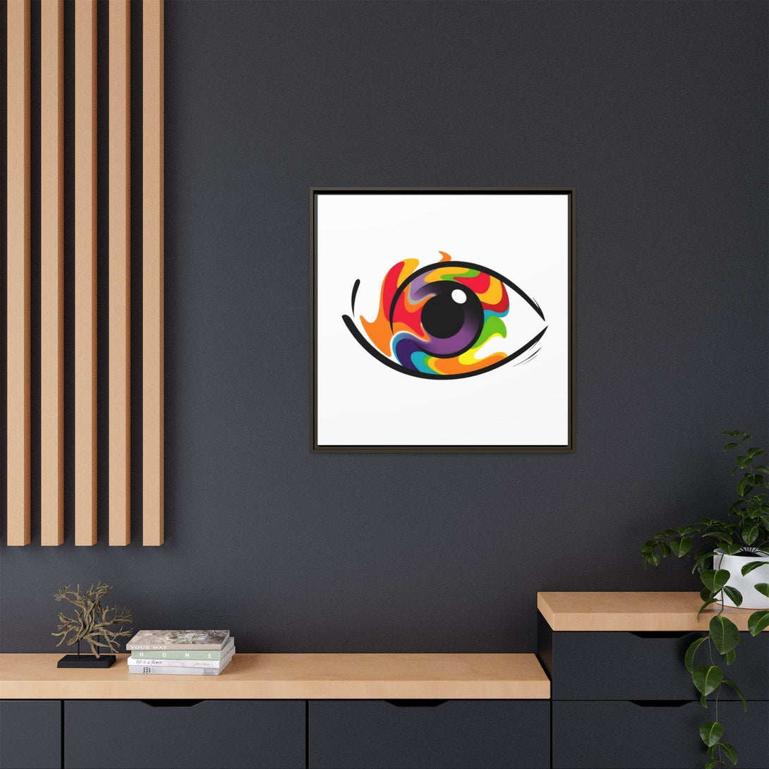 PsEyeGo 3 – Chromatic Flame on Framed Matte Canvas (Multi-color) - Highdellic