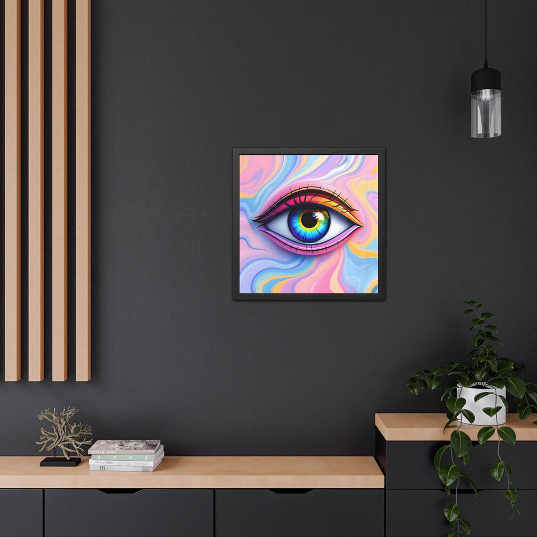 PsEyeFlow #13 - Luminous Gaze. ( wood Framed semi-gloss coated paper ) - Highdellic