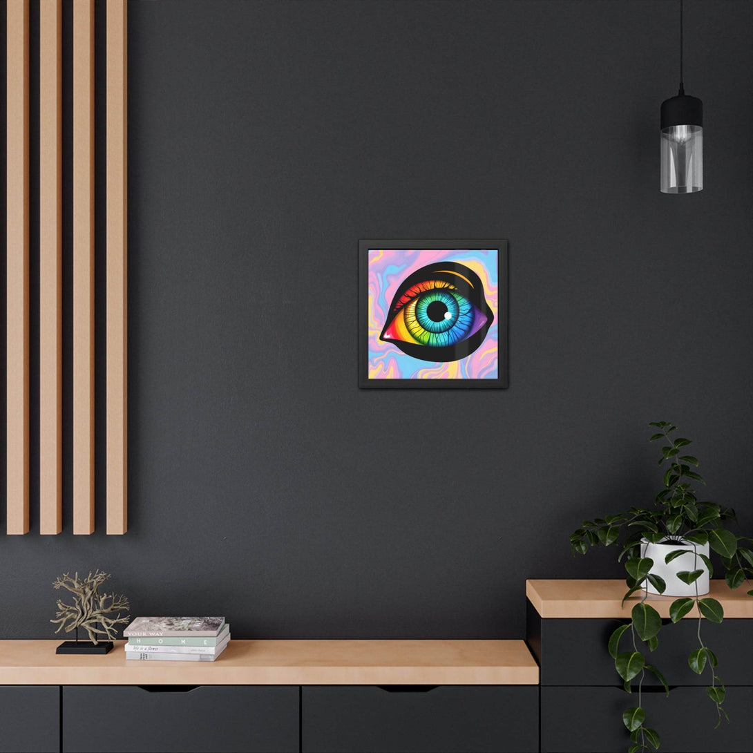 PsEyeFlow 4 - Chromatic Vision. ( wood Framed semi-gloss coated paper ) - Highdellic