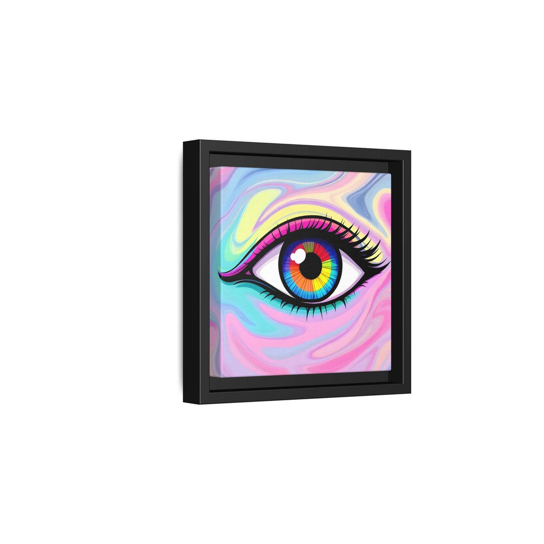 PsEyeFlow #8 - Radiant Vision. ( Colourful Framed Matte Canvas Decor ) - Highdellic