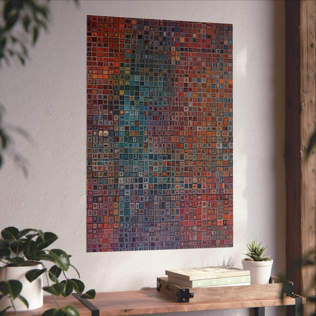 PsEyeCode #2c - Encrypted Echo on Vertical (2:3) Fine Art Poster - Highdellic