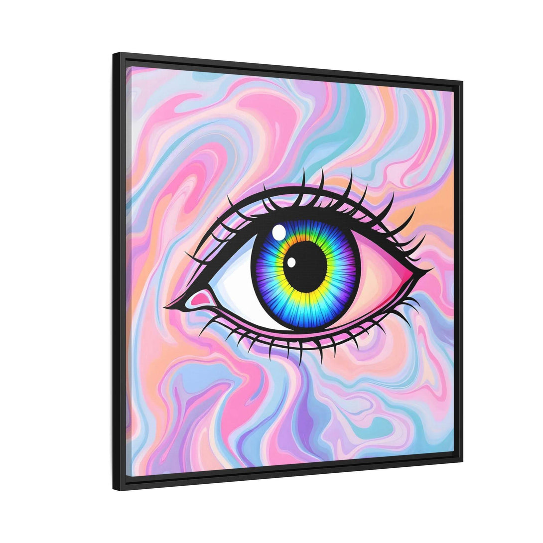 PsEyeFlow #3 – Vivid Mirage (Matte Canvas, Framed (Multi-color)) - Highdellic