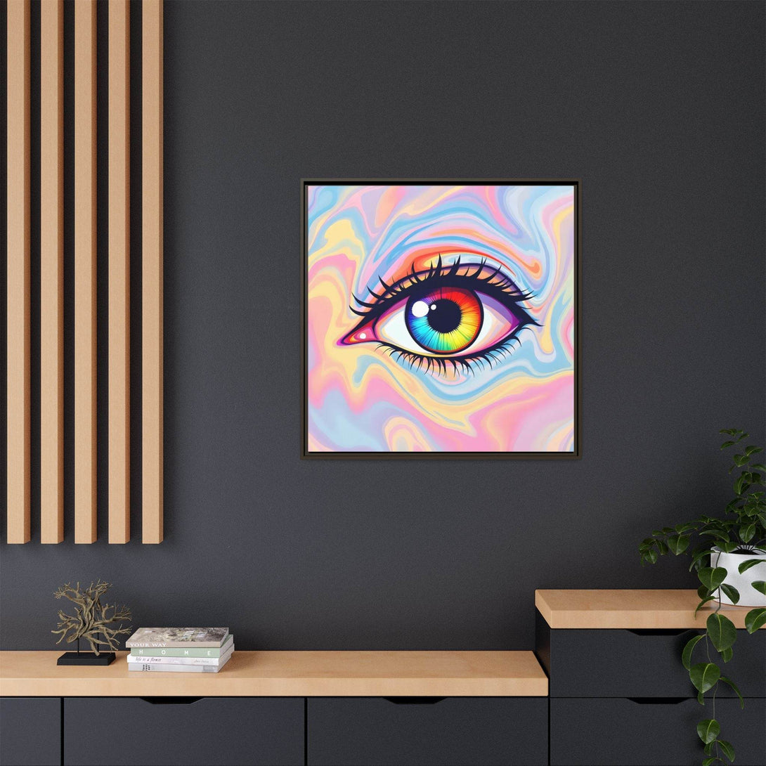 PsEyeFlow #20 - Dreamwave Vision. ( Colorful Framed Matte Canvas Decor ) - Highdellic