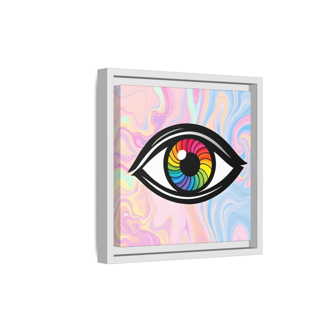 PsEyeFlow #10 - Hypnotic Spectrum. ( Colorful Framed Matte Canvas Decor ) - Highdellic