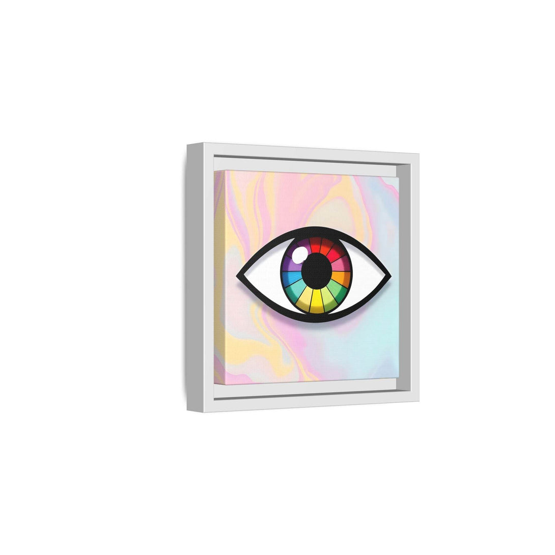 PsEyeFlow 5 - Prism Stare. ( Colorful Framed Matte Canvas Decor ) - Highdellic