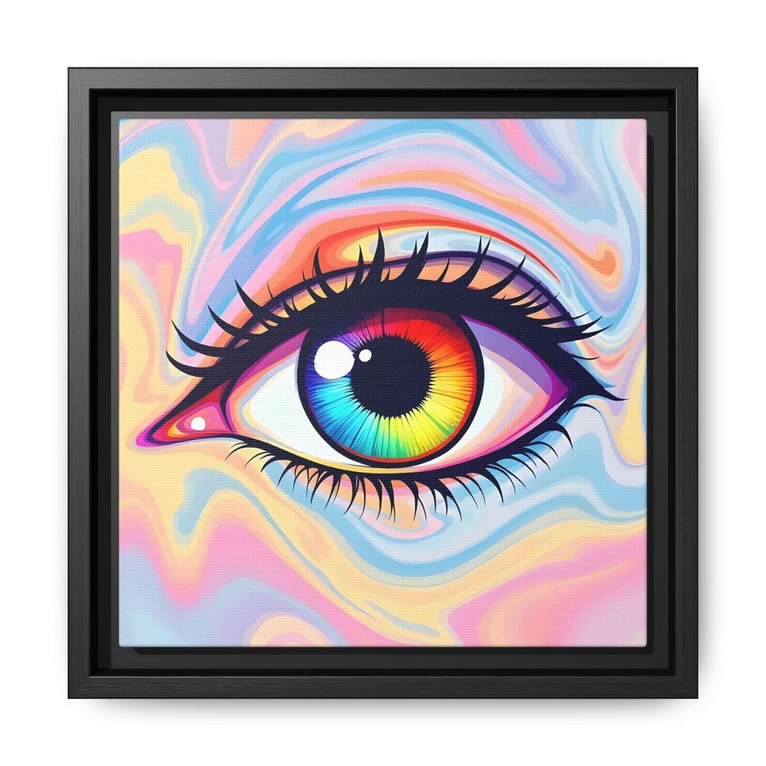 PsEyeFlow #20 - Dreamwave Vision. ( Colorful Framed Matte Canvas Decor ) - Highdellic