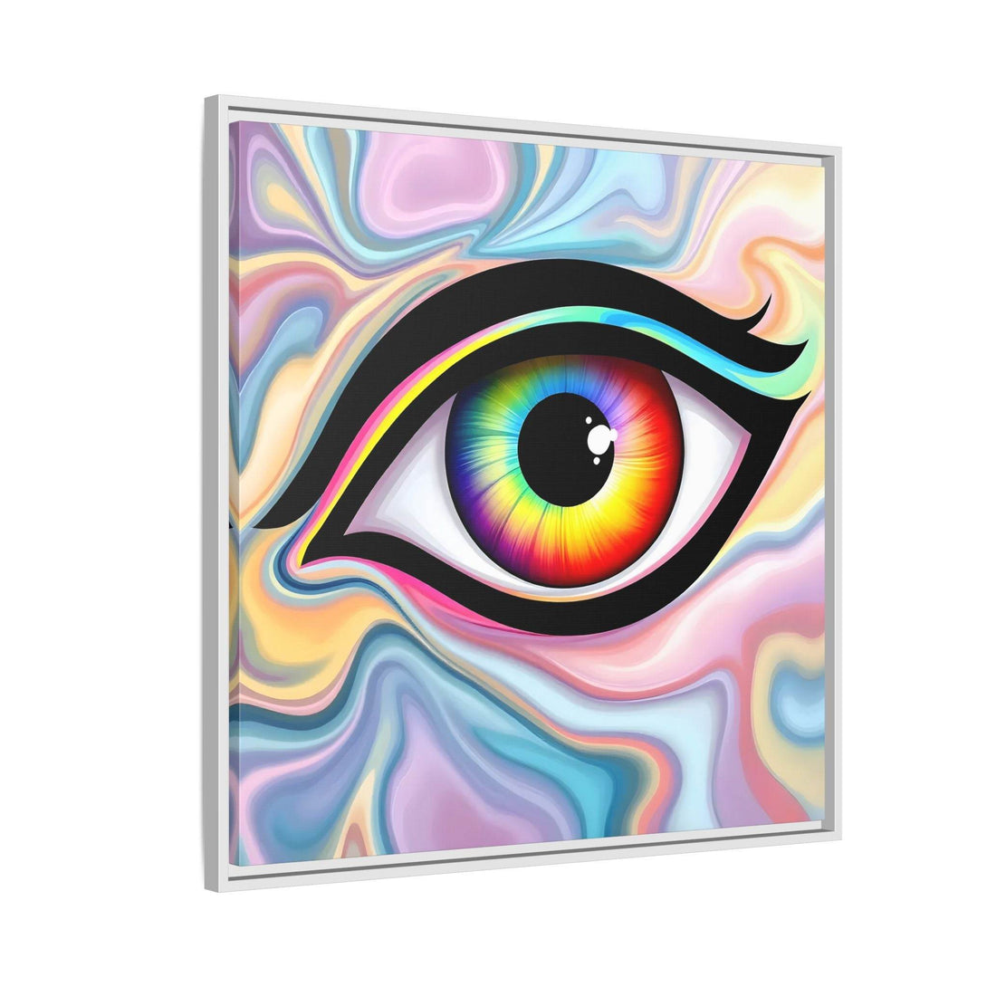 PsEyeFlow #24 - Prism Reflection (Square Matte Canvas, Framed (Multi-color)) - Highdellic