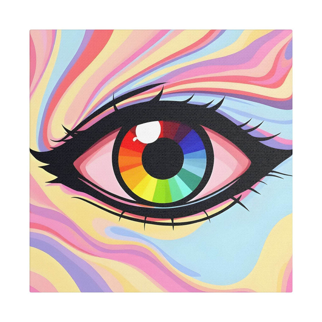 PsEyeFlow #15 - Chromatic Dream. (Satin Canvas, Stretched) - Highdellic