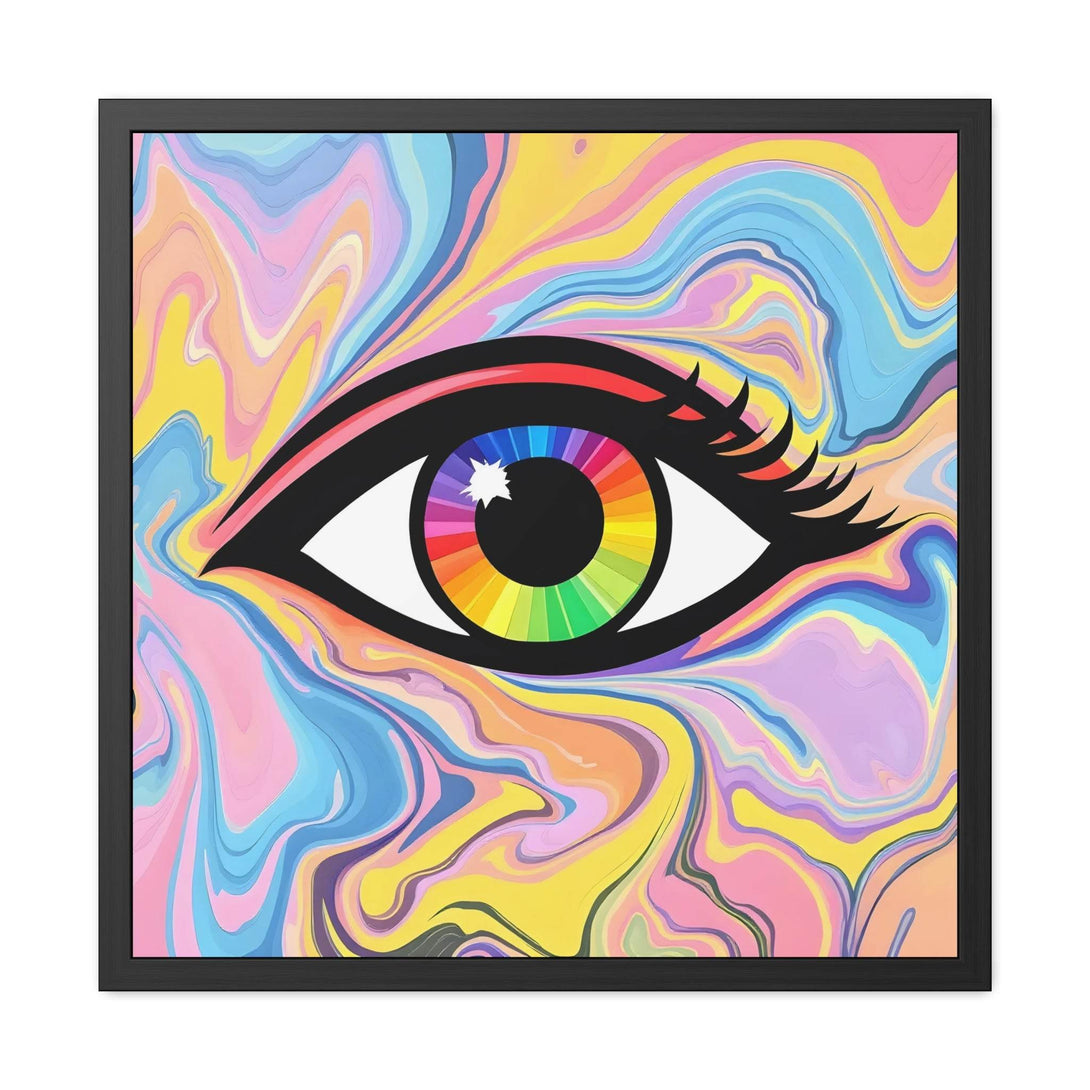 PsEyeFlow #16 - Spectrum Pulse. ( wood Framed semi-gloss coated paper ) - Highdellic