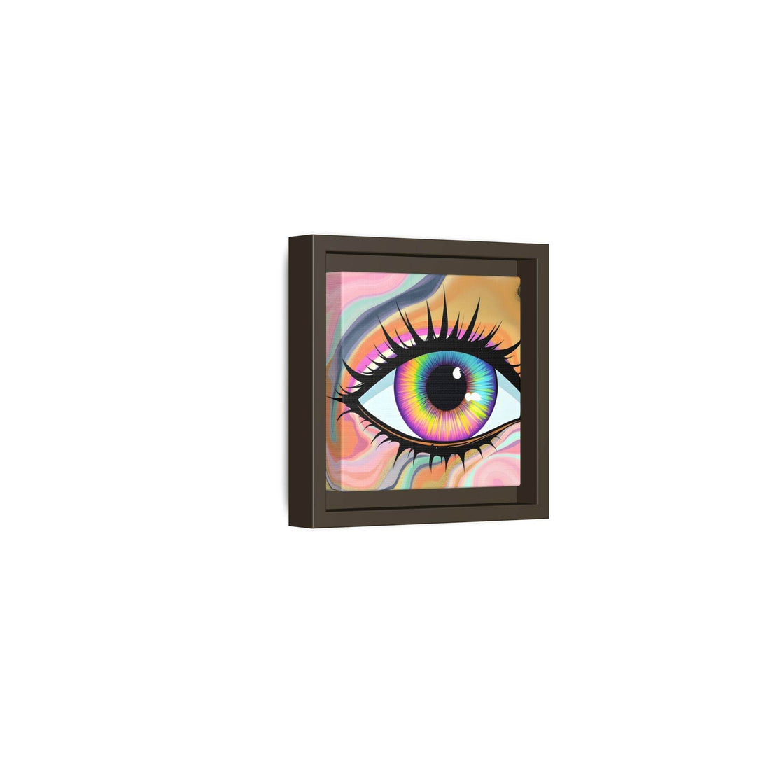PsEyeFlow #7 - Cosmic Gaze. ( Colorful Framed Matte Canvas Decor ) - Highdellic