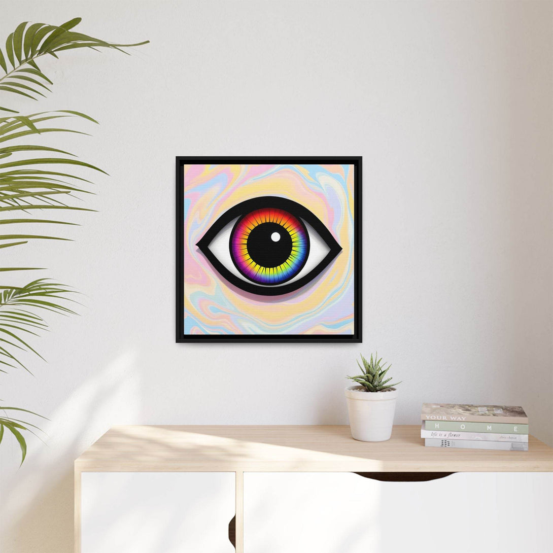 PsEyeFlow #25 - Chromatic Horizon. (Matte Canvas, Framed (Multi-color)) - Highdellic