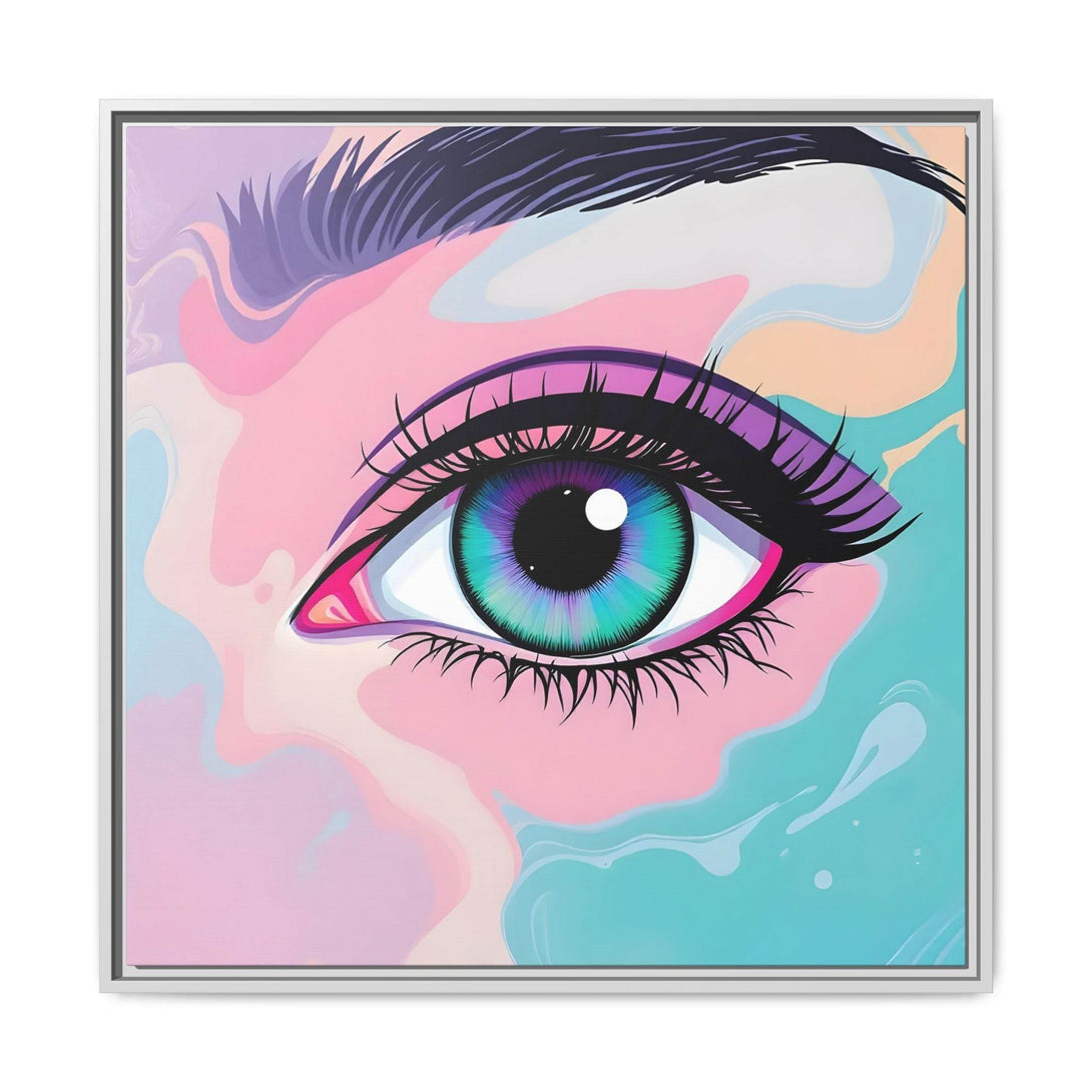 PsEyeFlow #2 – Lucid Gaze. ( Colorful Framed Matte Canvas Decor ) - Highdellic