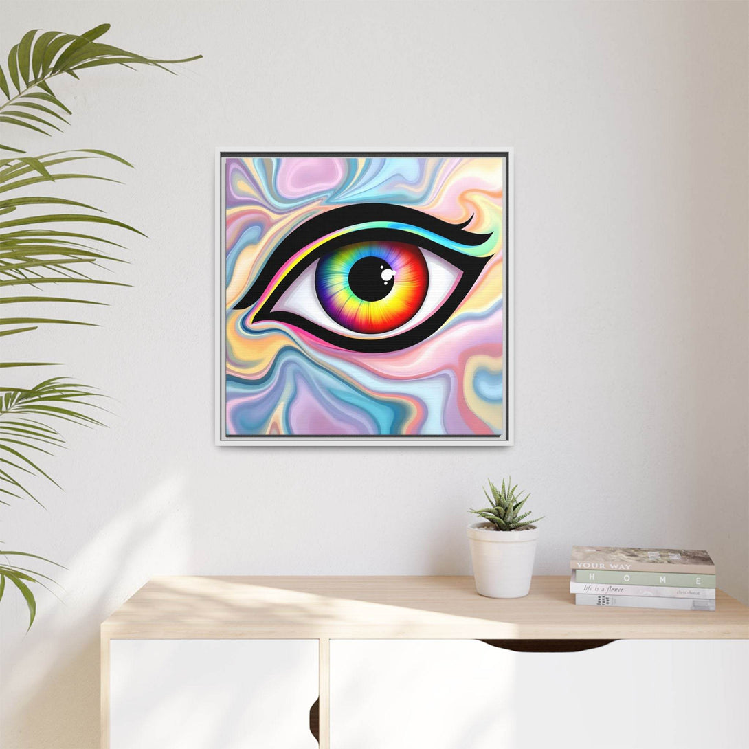 PsEyeFlow #24 - Prism Reflection (Square Matte Canvas, Framed (Multi-color)) - Highdellic
