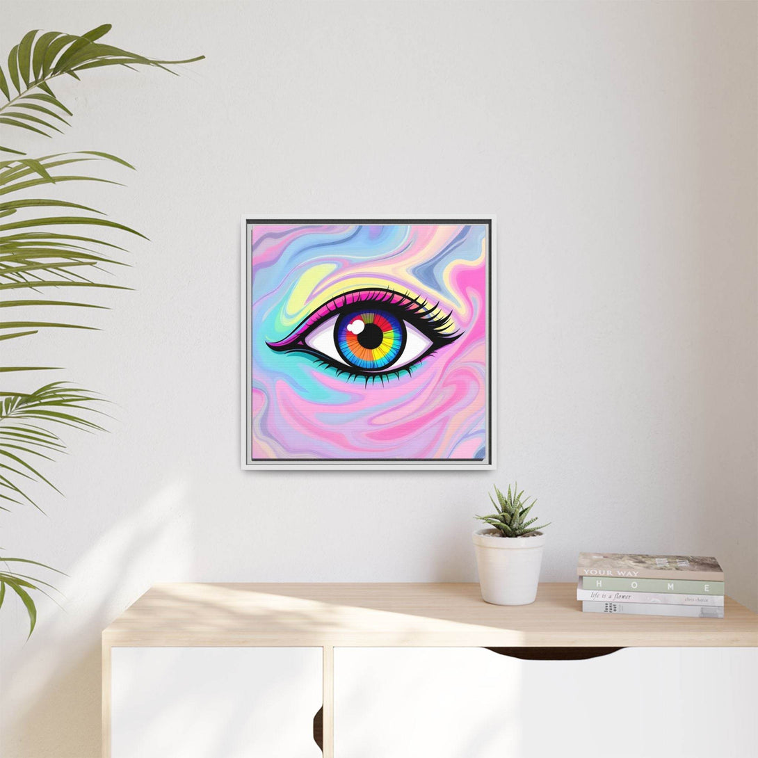 PsEyeFlow #8 - Radiant Vision. ( Colourful Framed Matte Canvas Decor ) - Highdellic