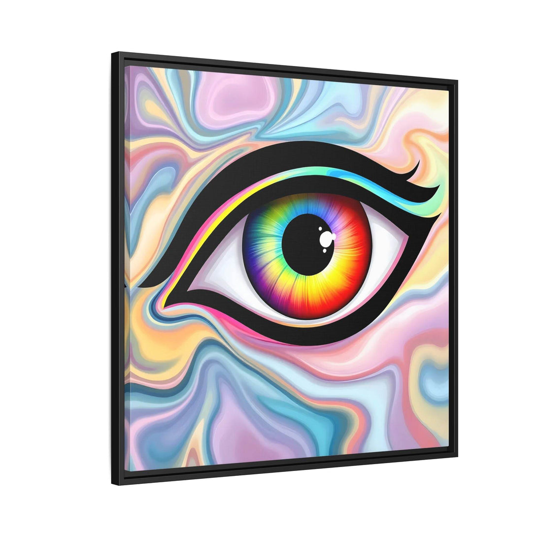 PsEyeFlow #24 - Prism Reflection (Square Matte Canvas, Framed (Multi-color)) - Highdellic