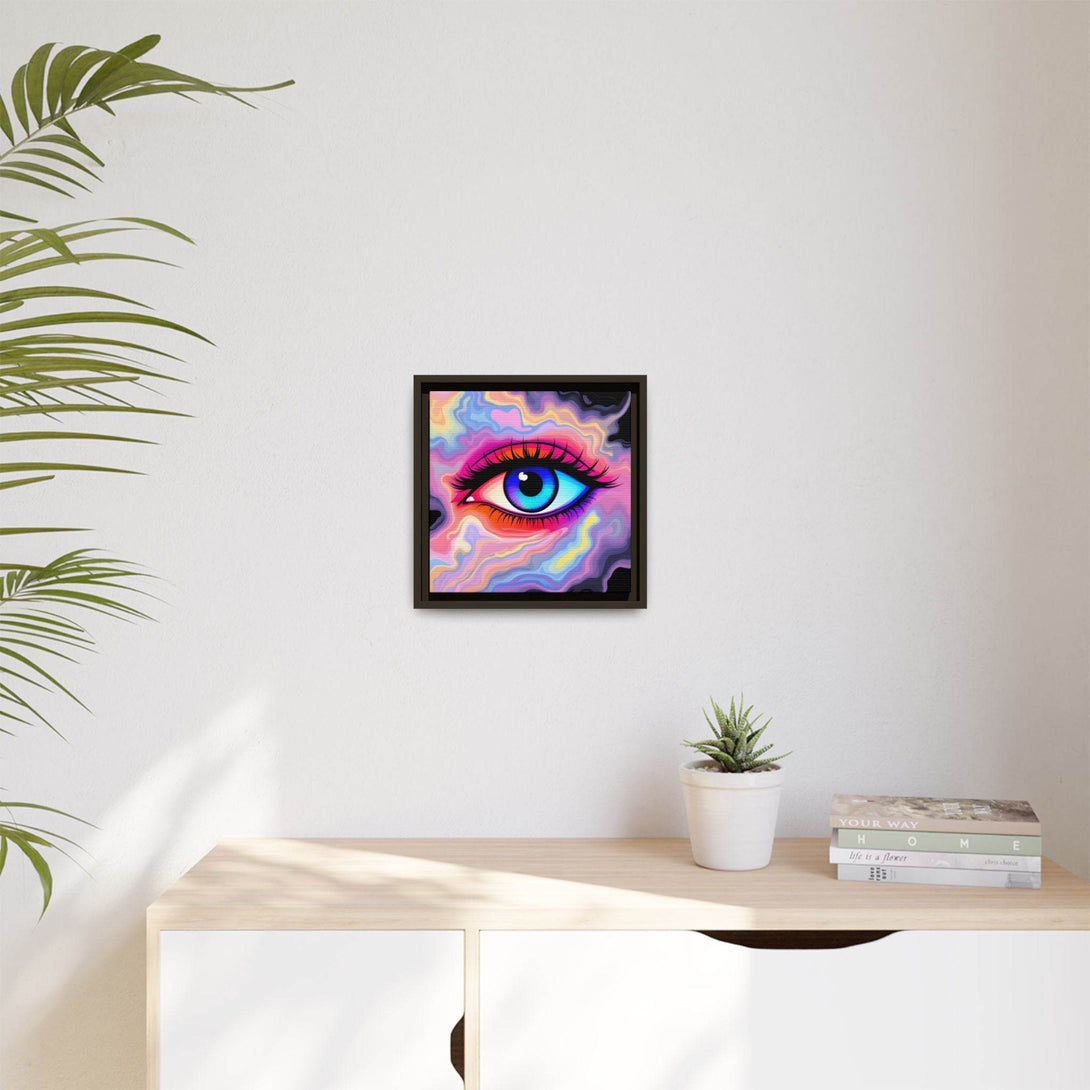 PsEyeFlow #23 - Nebula Gaze ( Colorful Framed Matte Canvas Decor ) - Highdellic