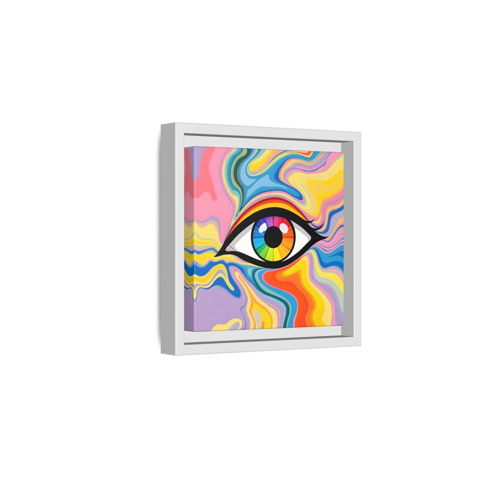 PsEyeFlow #27 - Spectrum Drift. (Matte Canvas, Framed (Multi-color)) - Highdellic